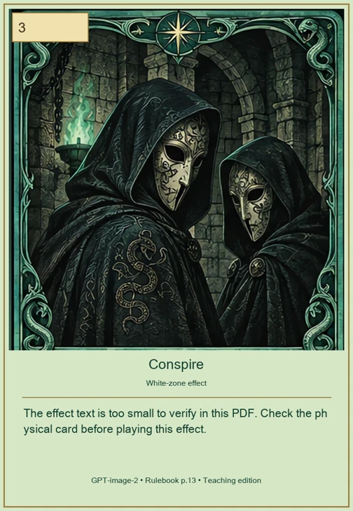Conspire · Movement 3 · The effect text is too small to verify in this PDF. Check the physical card before playing this effect.