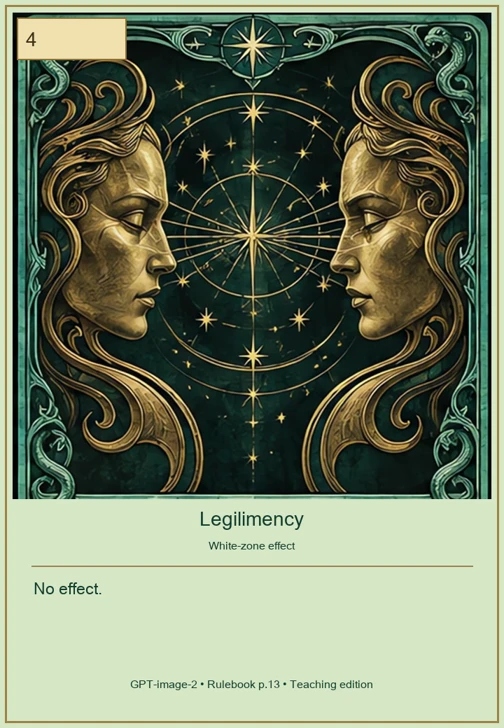 Legilimency · Movement 4 · No effect.